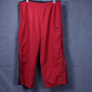 Starter 100% Polyester Red Black Track Pants 38x25 or size XL EX
